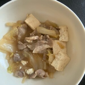 豚肉で肉豆腐風